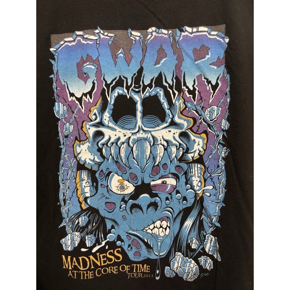 GWAR Shirt Blood Music Tour Band Men's Size 3XL Worn Tattered Shredded Stained H